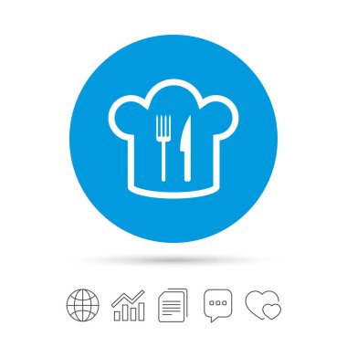 Chef şapka işareti simgesi. sembol pişirme.