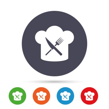 Chef şapka işareti simgesi. sembol pişirme.