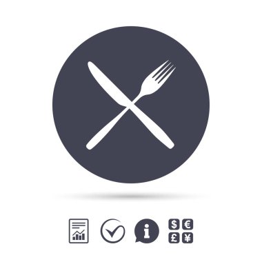 yer işareti simgesi. çatal simgesi. çatal ve bıçak.