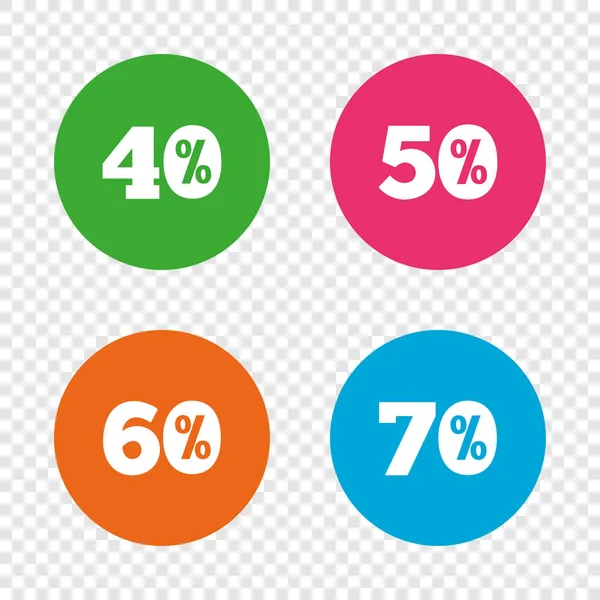 Försäljning rabatt ikoner. Erbjudande pris tecken. — Stock vektor