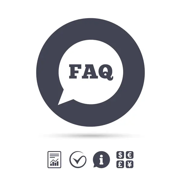 FAQ ícone de sinal de informação. Símbolo de ajuda . —  Vetores de Stock