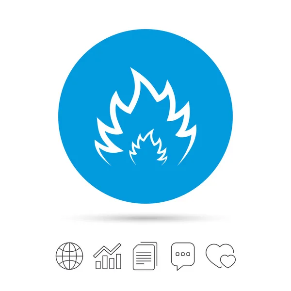Icône du panneau de feu. Symbole thermique . — Image vectorielle