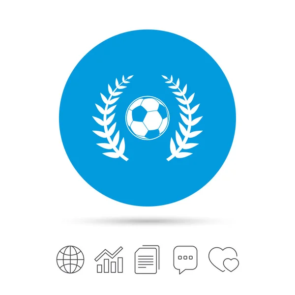 Futbol topu işareti simgesi. Futbol Spor sembolü. — Stok Vektör