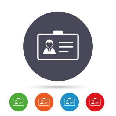 identiteitskaart teken pictogram. identiteitskaart badge symbool.