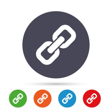 Link işareti simgesi. Köprü sembolü.