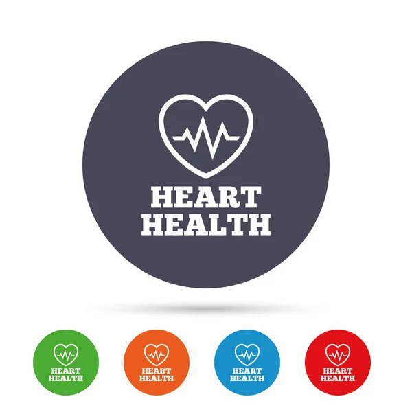 Icône de signe de battement de coeur. Symbole cardiogramme . — Image vectorielle