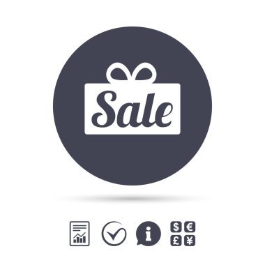 Satılık hediye işareti simgesi. Özel Fırsat sembolü.