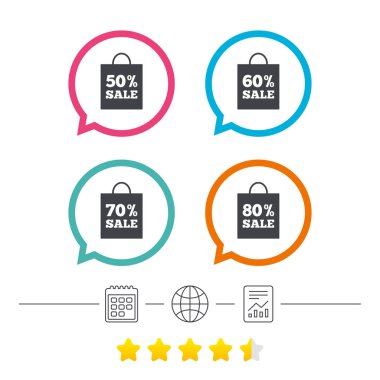 Satılık çanta etiketi simgeler. Sembolleri indirim.