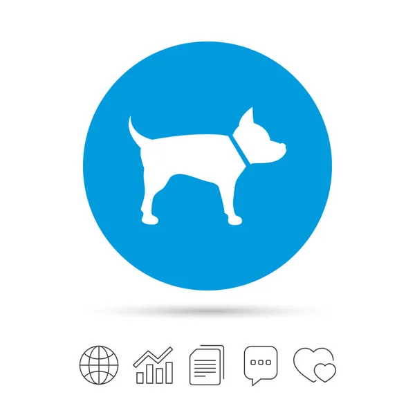 Icono de signo de perro. Mascotas símbolo . — Vector de stock