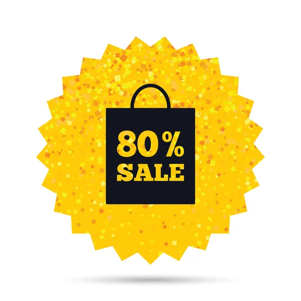 80 percent sale bag tag sign icon. — Stock Vector