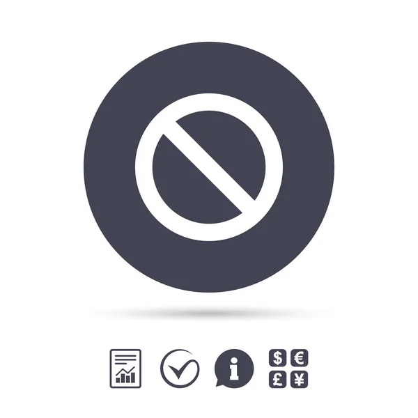 Εικονίδιο απαγορευτικού σήματος. απαγόρευση σύμβολο. — Διανυσματικό Αρχείο