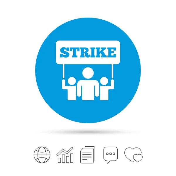 Strike sign icon. Group of people symbol. — Stock Vector