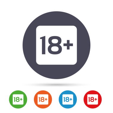 18 yaşında işareti. yetişkin içeriği yalnızca.