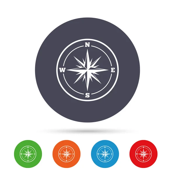Ikona Kompas znak. symbol nawigacji Windrose. — Wektor stockowy