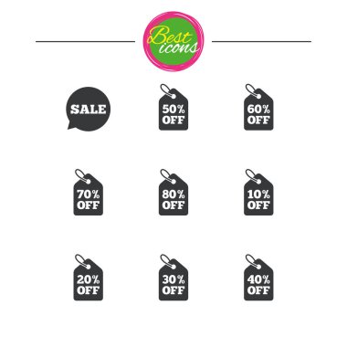 Satılık etiketi simgeler