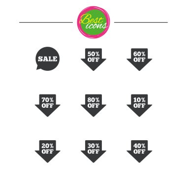 Satılık etiketi simgeler