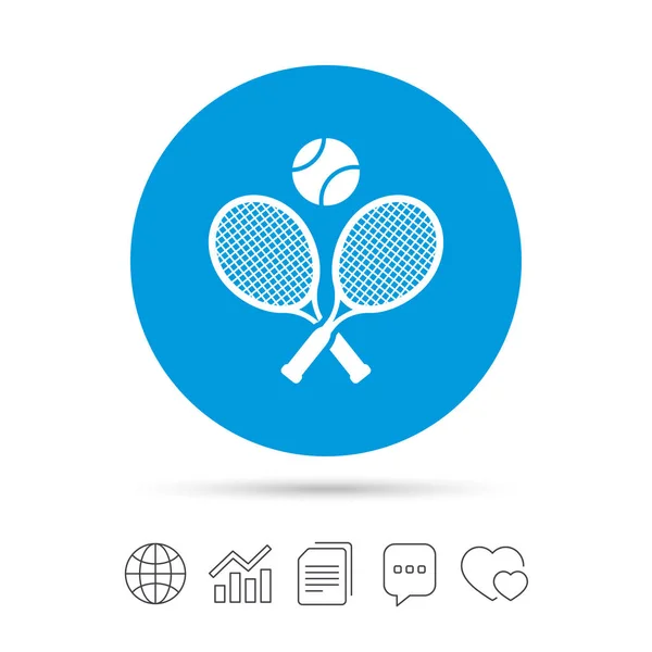 Tennisrackets met bal teken pictogram — Stockvector