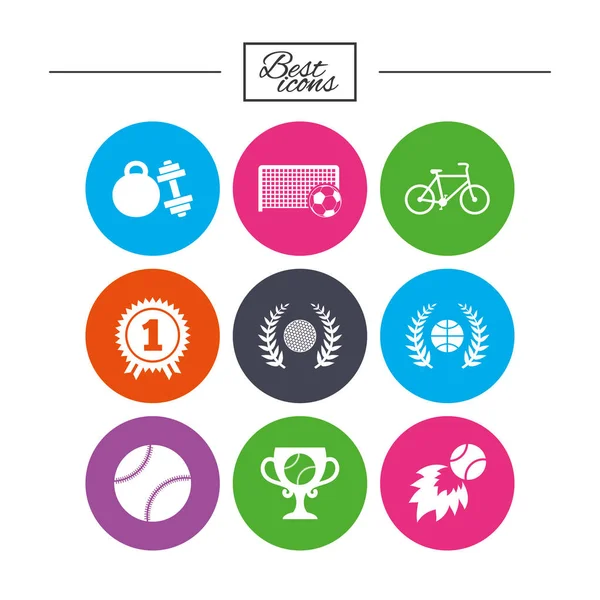 Sport games en fitness pictogrammen — Stockvector