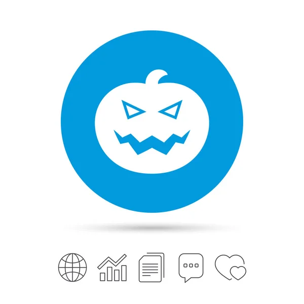 Halloween dynia znak ikona — Wektor stockowy