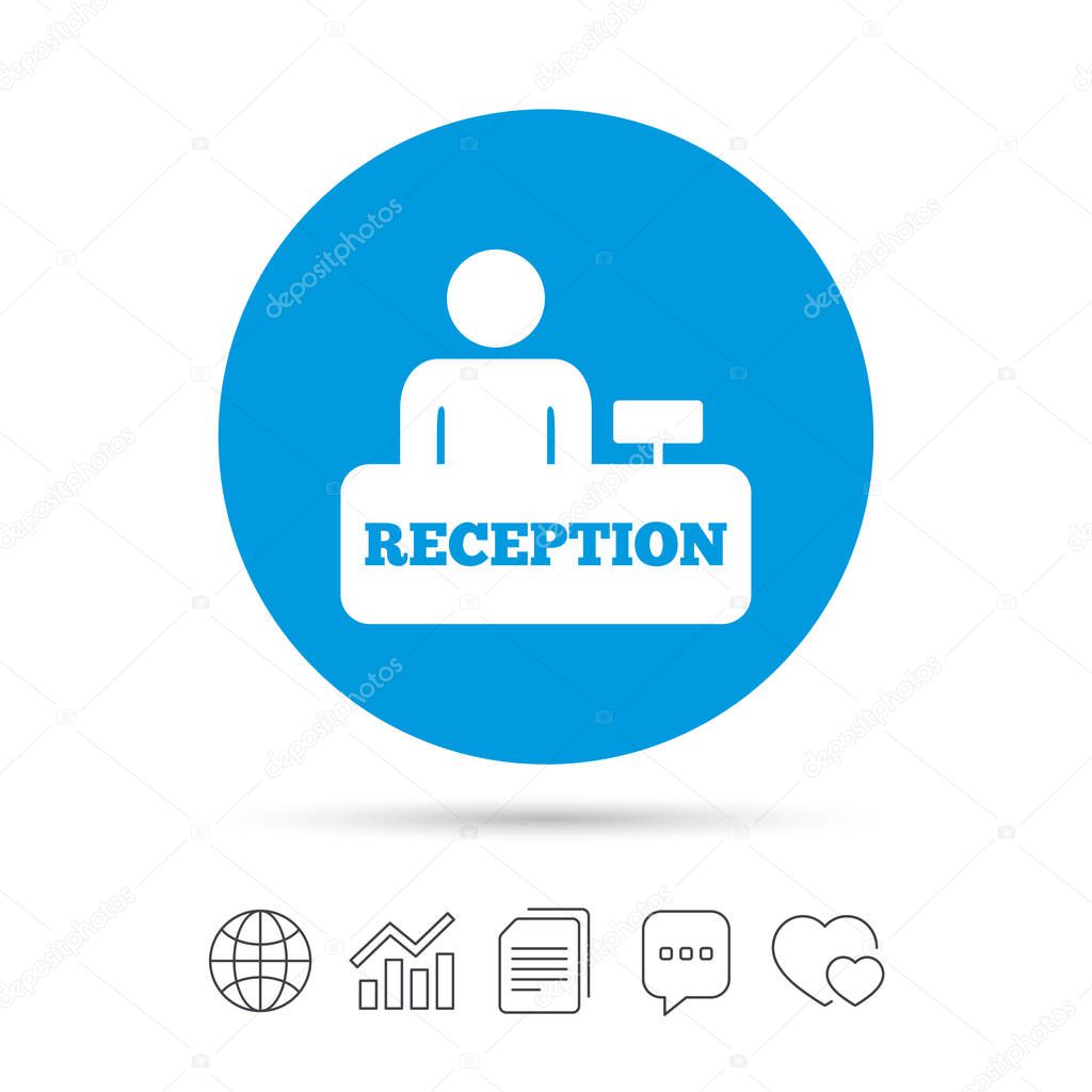 Reception sign icon