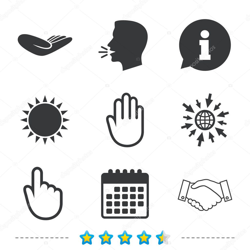 set of Hand icons