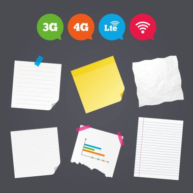 İş kağıt afiş notları ile