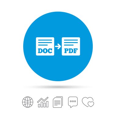 doc exporteren naar pdf pictogram. bestand document symbool.