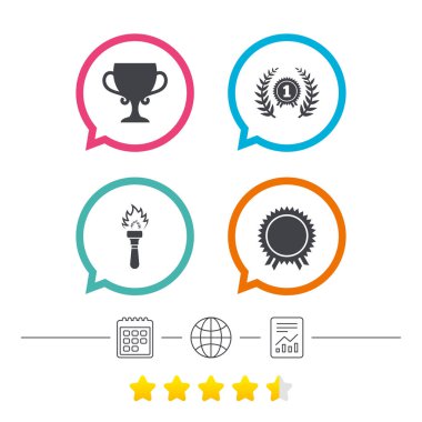 Birincilik Ödülü Kupası simgeler. ödül kazanan için.