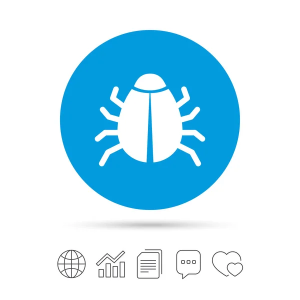 Bug sign icon — Stock Vector