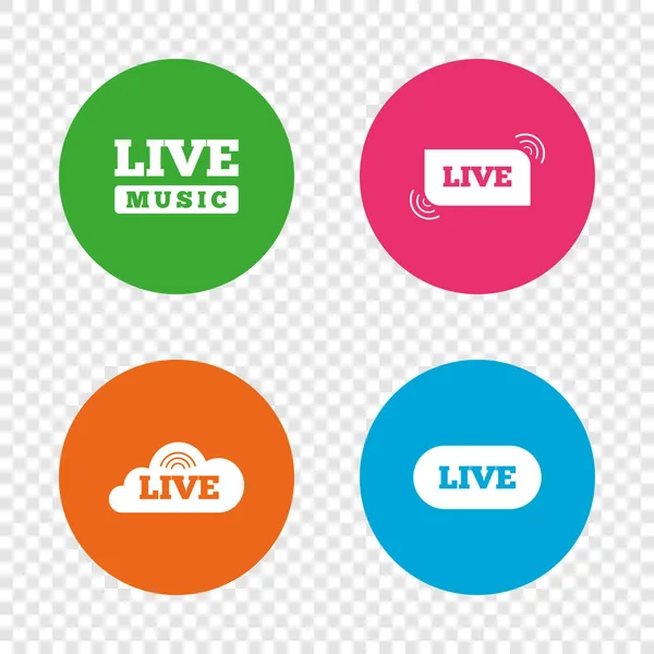 Round buttons icons — Stock Vector