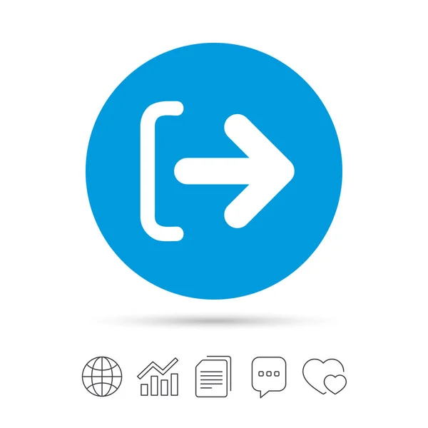 Logout teken pictogram — Stockvector