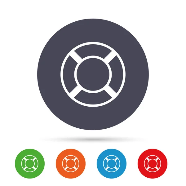 Botões coloridos redondos com ícones planos — Vetor de Stock