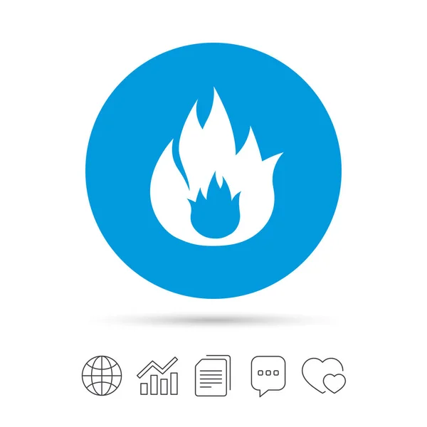 Feuer Flamme Zeichen Symbol — Stockvektor