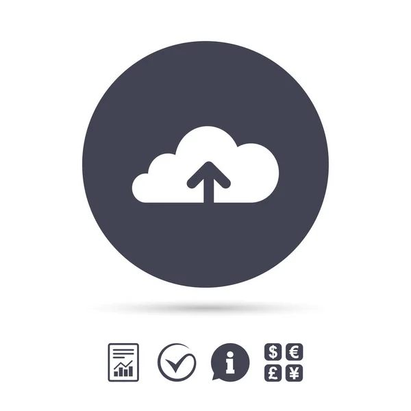 Subir el icono de nube — Vector de stock