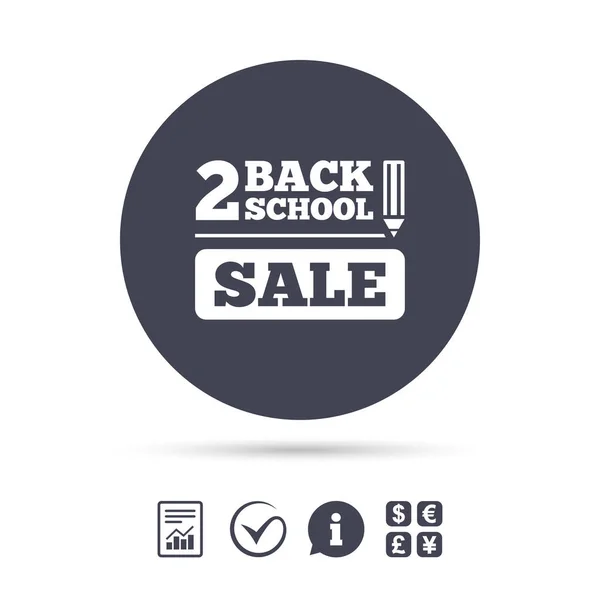 Back to school sign icon — Stock Vector