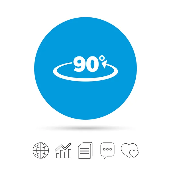 Hoek 90 graden teken pictogram. — Stockvector