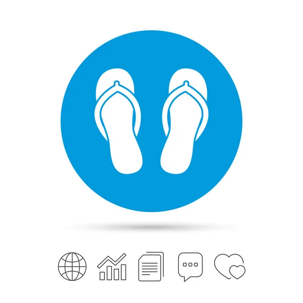 Flip-flops sign icon — Stock Vector