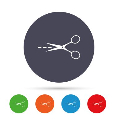 Makas kesik çizgi ile