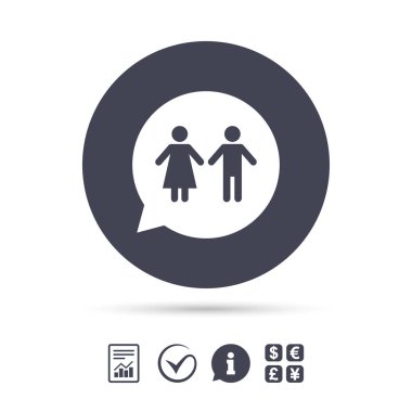 Tuvalet işareti simgesi.