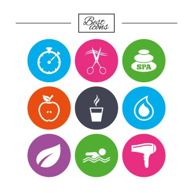 Spa, Kuaför simgeler. 