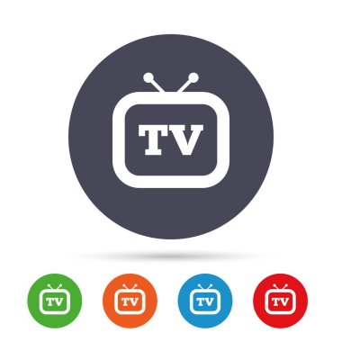 Retro Tv işareti simgesi.