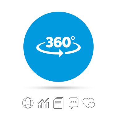 Açı 360 derece işareti simgesi.