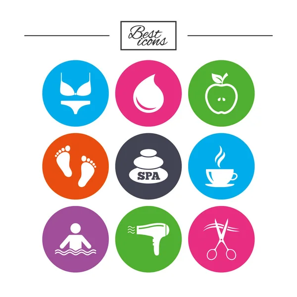 Spa, hairdressing icons. — Stock Vector