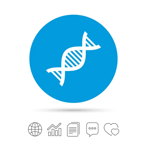 Ícone de sinal de DNA — Vetor de Stock
