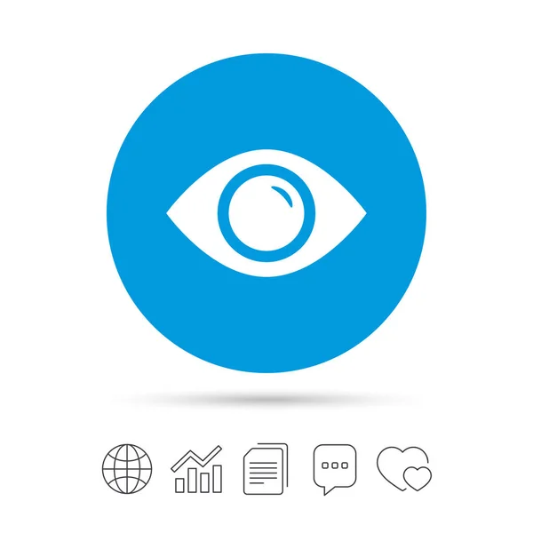 Signo ocular ico — Vector de stock