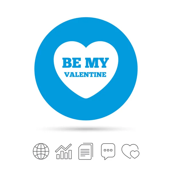 Be my Valentine sign icon. — Stock Vector