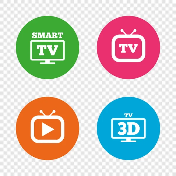 Ícone de modo de TV 3D inteligente —  Vetores de Stock