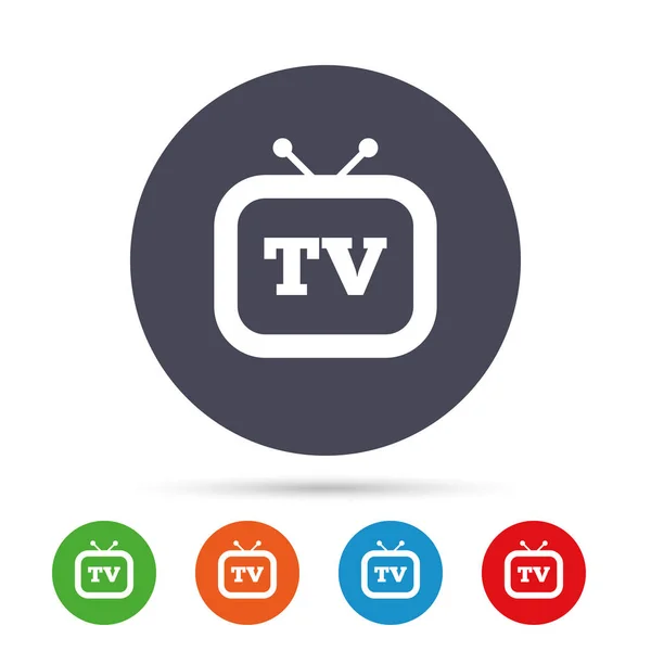 Icono de señal de TV retro . — Vector de stock