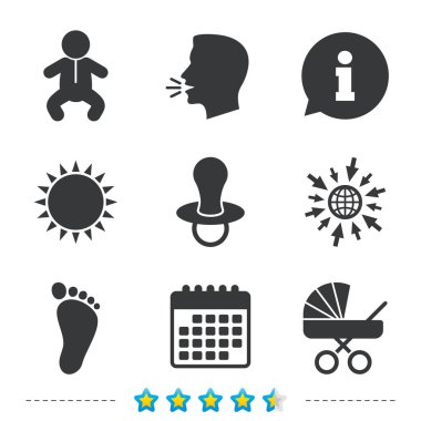  Yürümeye başlayan çocuk bezi simgesiyle.