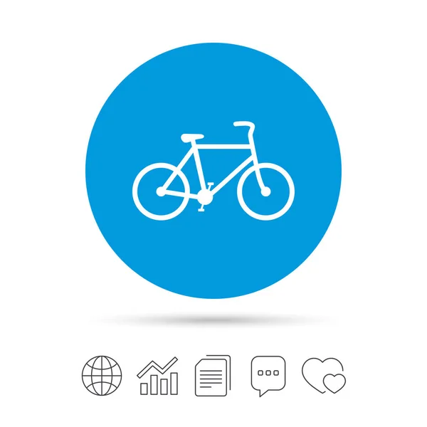 Icono del signo de bicicleta — Archivo Imágenes Vectoriales